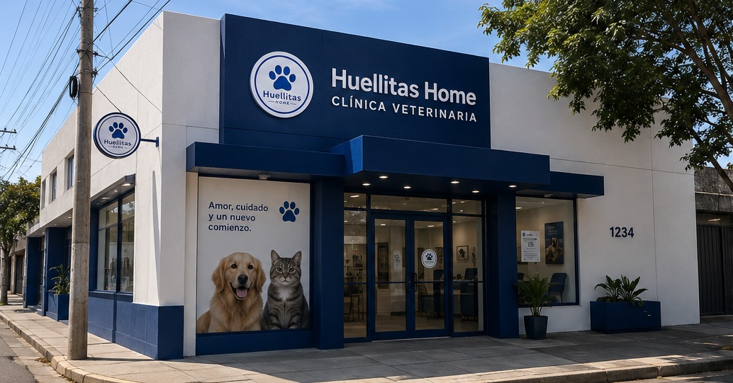 Fachada de la clínica veterinaria Huellitas Home